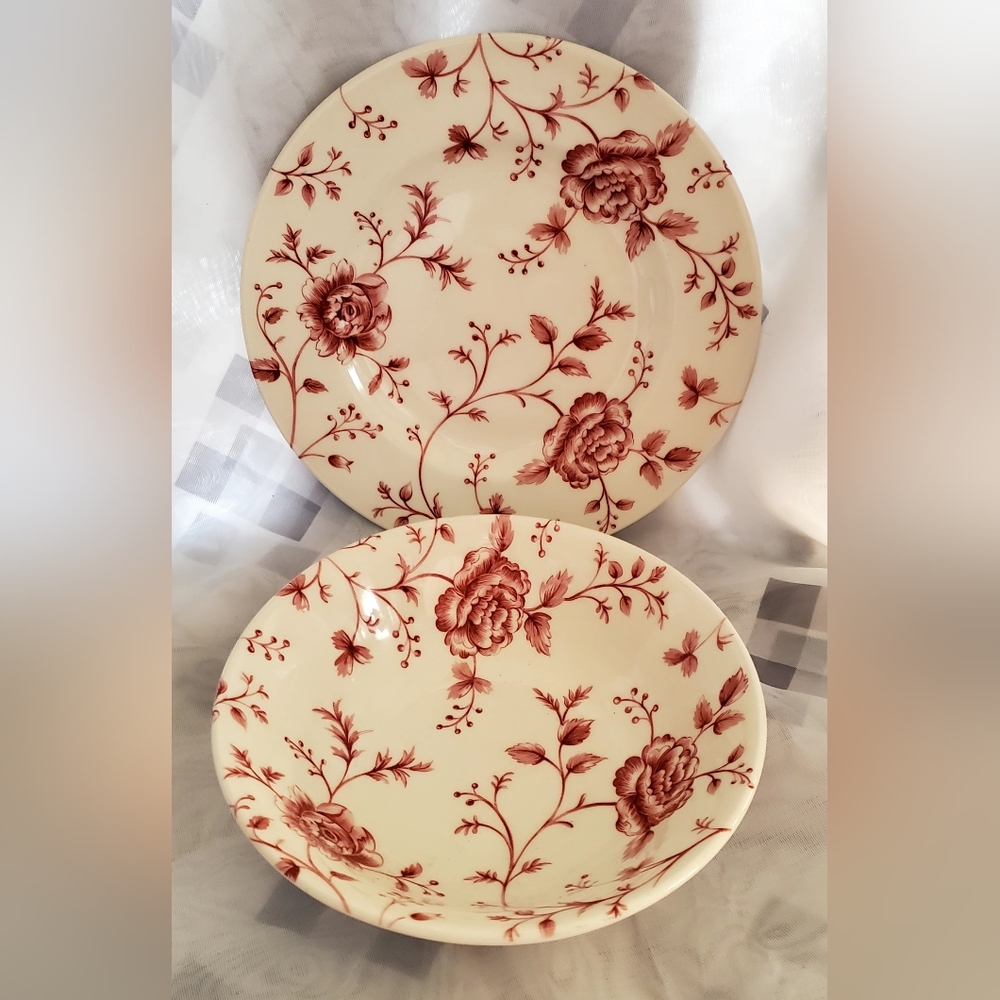 Collectable Queens Rose Chintz 6” Cereal/Soup Bowl and 7" Plate